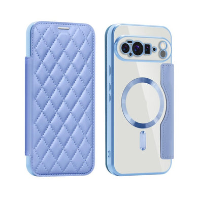 Google Pixel 10 Pro XL - Shield Magsafe RFID Anti-theft Rhombus Leather Phone Case