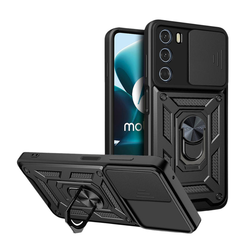 Load image into Gallery viewer, Motorola Moto G200 5G/Edge S30 - Heavy Duty Ring Holder Case with Shockproof &amp; Camera Guard Design
