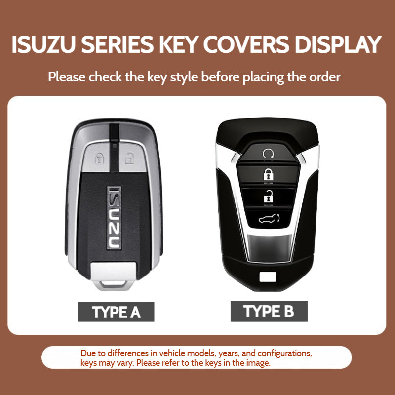 Cargue la imagen en el visor de la galería, Isuzu Genuine Leather Full-cover Design Car Key Case Cover for D-Max, MU-X, Ruimai, RE-MAX
