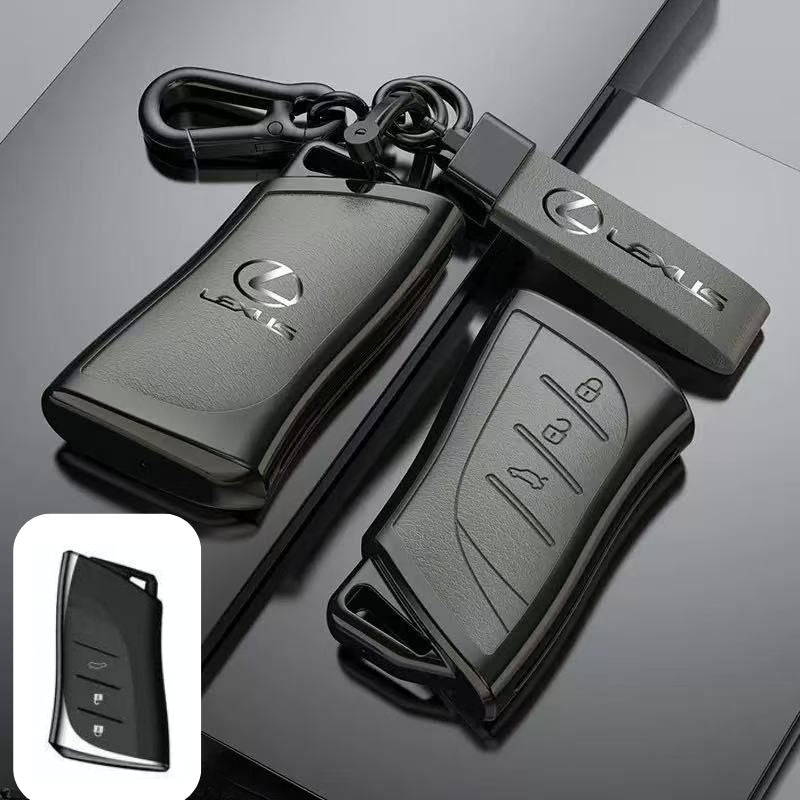 Cargue la imagen en el visor de la galería, Lexus Zinc Alloy + PU Leather Car Key Fob Case Cover For ES200, ES300, RX350, NX350H, LS500H
