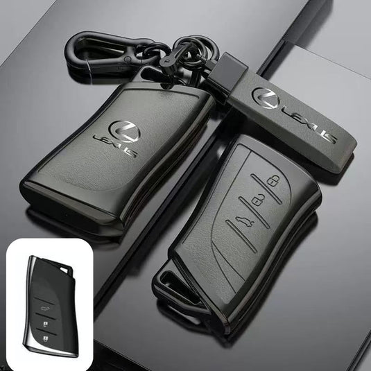 Lexus Zinc Alloy + PU Leather Car Key Fob Case Cover For ES200, ES300, RX350, NX350H, LS500H