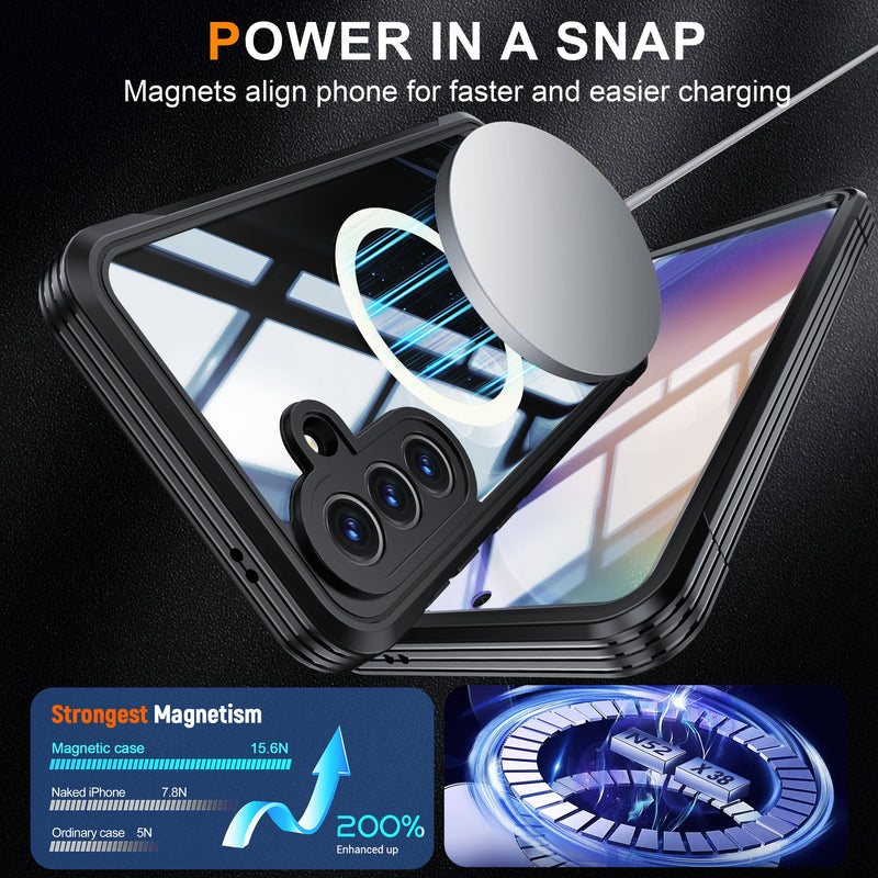 Load image into Gallery viewer, [Magsafe Compatible] Samsung Galaxy A36 &amp; A37 &amp; A56 - 9H Glass Three-proof Full Cover Heavy Duty Series Case - Polar Tech Australia
