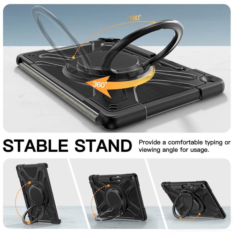 Load image into Gallery viewer, Microsoft Surface Pro 12 (2025) - 360 Degree Rotate Shockproof Heavy Duty Tough Stand Case Cover With Pen Holder
