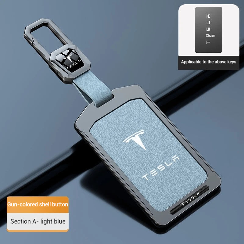 Chargez l&#39;image dans la visionneuse de la galerie, Tesla Alloy-Framed Leather Card Key Case for Model 3 &amp; Model Y
