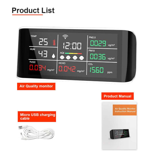 [TUYA Smart Home] Tuya Air Quality Monitor CO2/PM2.5/HCHO/TVOC Tester Report