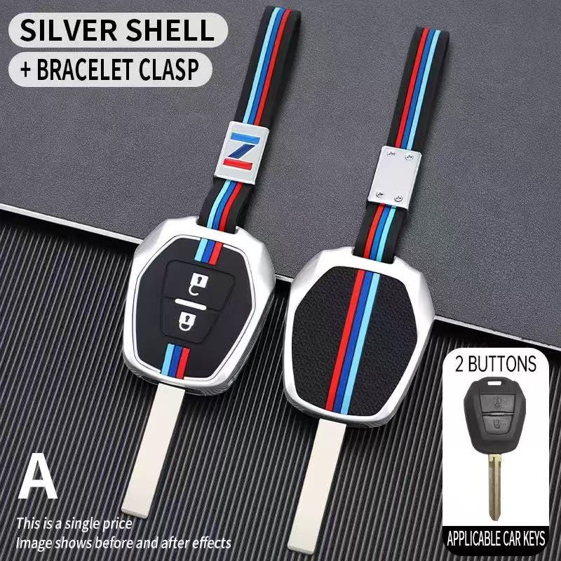Chargez l&#39;image dans la visionneuse de la galerie, Isuzu Metal Shell &amp; Soft Silicone Full Protection Car Key Fob Case Cover For MU-X, D-MAX
