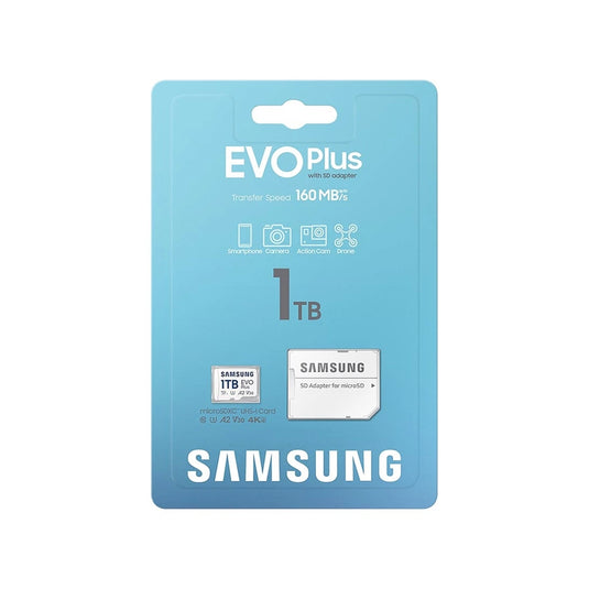 Samsung Evo Plus Micro SDXC Memory Card Class A2/V30 - 128GB 256GB 512GB 1TB Ultra High Speed Memory Card