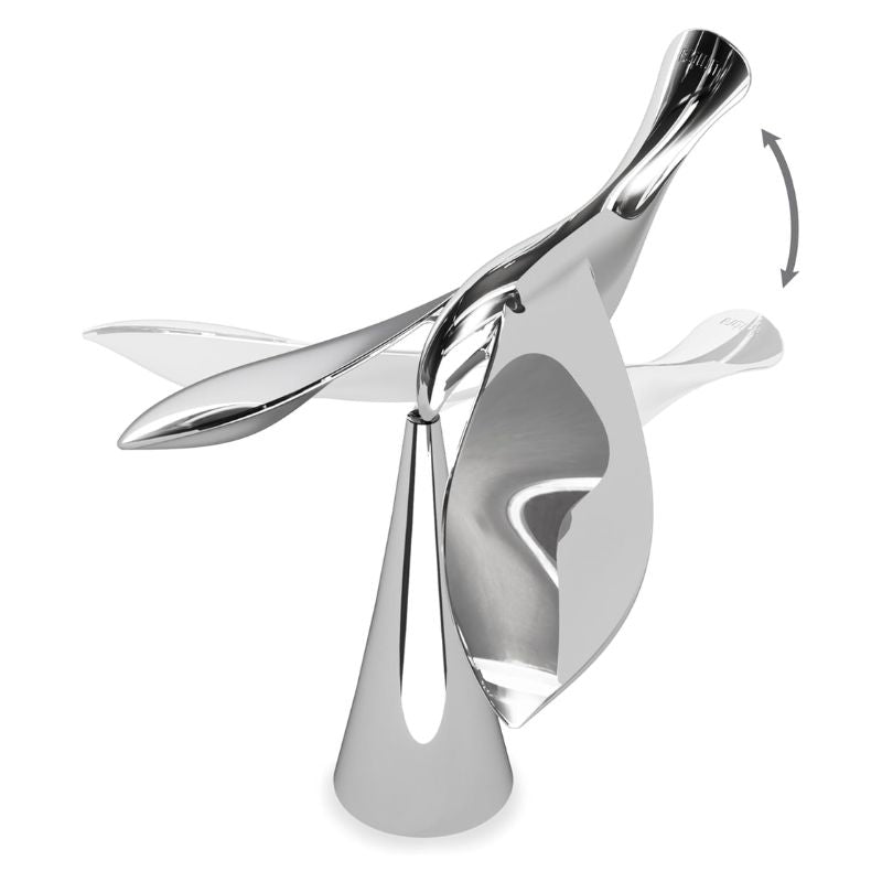 Chargez l&#39;image dans la visionneuse de la galerie, Tipsy Bottle Opener, Chrome, 5.12 x 5 x 4.5 Inch Artistic Flying Bird Sculpture Gaming Room
