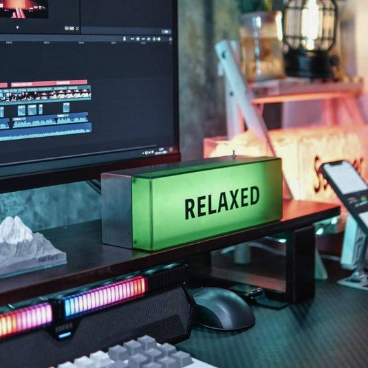 Industrial Vintage Design Style LED Ambient Light Gaming Desk Accessory, Aluminum Alloy Body, Rechargeable - Polar Tech Australia