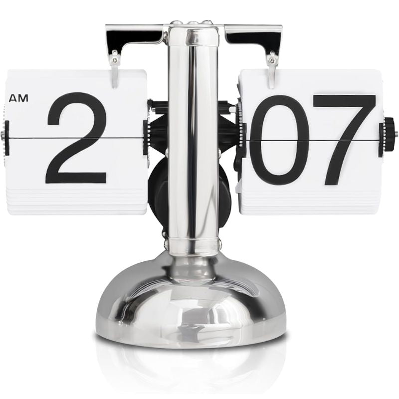 Cargue la imagen en el visor de la galería, Flip Desk Shelf Clock - Classic Mechanical-Digital Display Battery Powered
