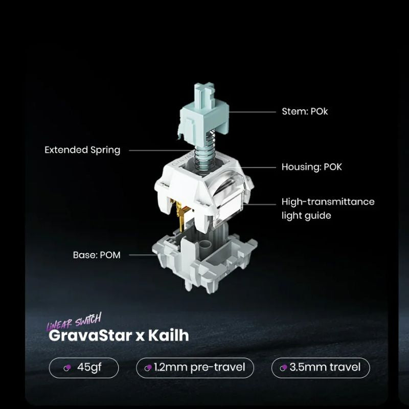 Cargue la imagen en el visor de la galería, Gravastar Mercury K1 Pro 75% Wireless Mechanical Gaming Keyboard Aluminum Alloy Material With RGB Lighting
