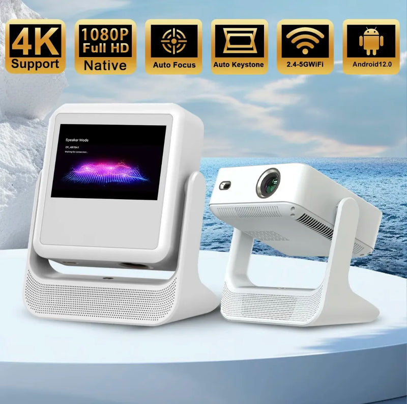 Load image into Gallery viewer, [A2 Pro][Built-in Screen] Portable 1080P Native Support 4K 300 ANSI 10000 Lumens Android Smart Profession Projector
