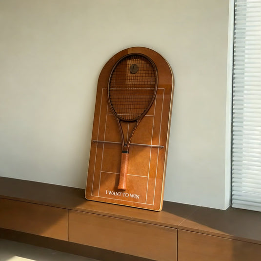 French Open Roland Garros Inspired Tennis Racket Display Case – Wall Mount Frame for Racquet Storage & Display - Polar Tech Australia