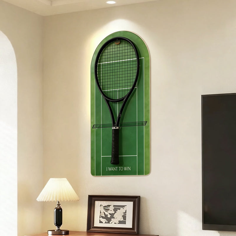 Load image into Gallery viewer, The Wimbledon Tennis Championship Inspired Tennis Racket Display Case – Wall Mount Frame for Tennis Collection - Polar Tech Australia
