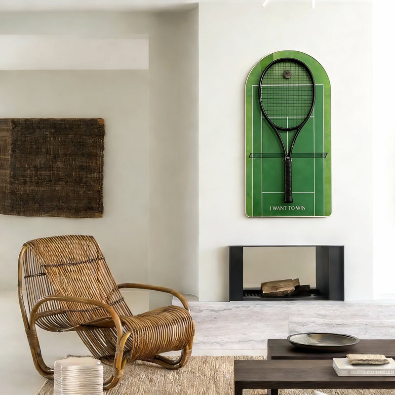 Load image into Gallery viewer, The Wimbledon Tennis Championship Inspired Tennis Racket Display Case – Wall Mount Frame for Tennis Collection - Polar Tech Australia

