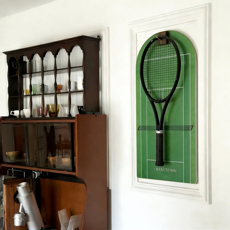 Load image into Gallery viewer, The Wimbledon Tennis Championship Inspired Tennis Racket Display Case – Wall Mount Frame for Tennis Collection - Polar Tech Australia
