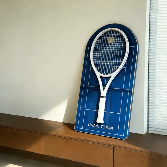 Australian Open Inspired Tennis Racket Wall Mount – Minimalist Display Holder & Storage Frame - Polar Tech Australia