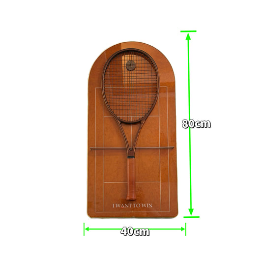 French Open Roland Garros Inspired Tennis Racket Display Case – Wall Mount Frame for Racquet Storage & Display - Polar Tech Australia