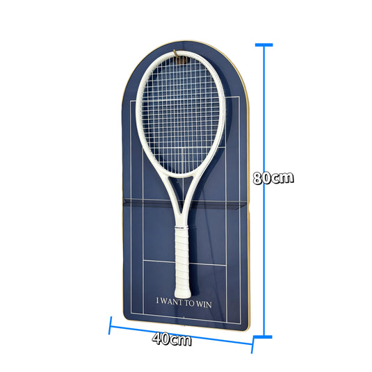 Australian Open Inspired Tennis Racket Wall Mount – Minimalist Display Holder & Storage Frame - Polar Tech Australia