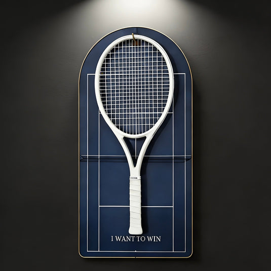 Australian Open Inspired Tennis Racket Wall Mount – Minimalist Display Holder & Storage Frame - Polar Tech Australia