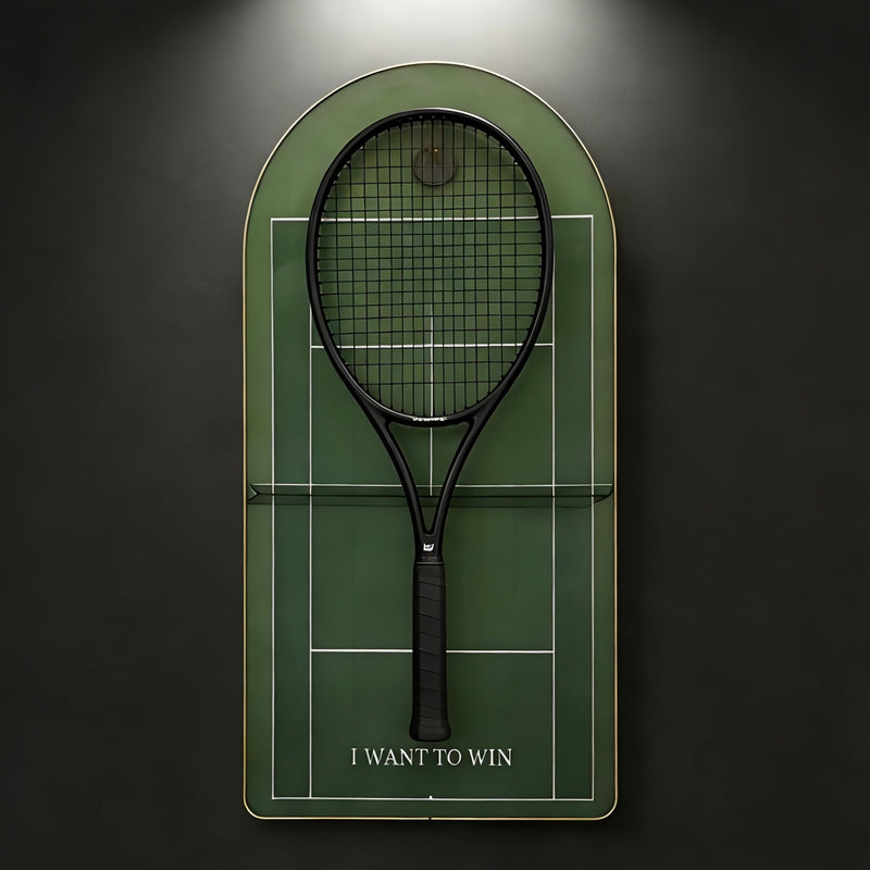 Load image into Gallery viewer, The Wimbledon Tennis Championship Inspired Tennis Racket Display Case – Wall Mount Frame for Tennis Collection - Polar Tech Australia

