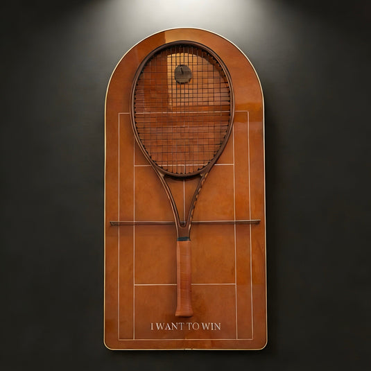 French Open Roland Garros Inspired Tennis Racket Display Case – Wall Mount Frame for Racquet Storage & Display - Polar Tech Australia