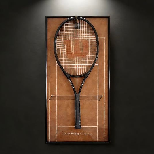 Roland Garros & French Open Inspired Tennis Racket Display Frame – Wall Mount Holder - Polar Tech Australia