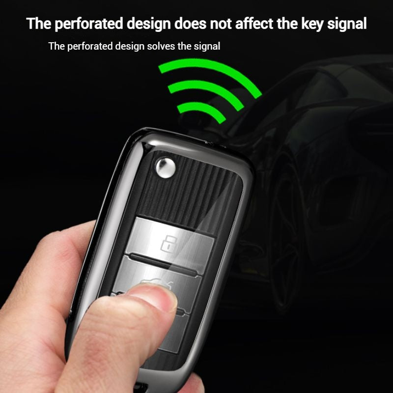 Chargez l&#39;image dans la visionneuse de la galerie, MG Zinc Alloy + PU Leather Car Key Fob Case Cover For MG3, MG5, MG6, MG7, ZST, ZS, GS, MG ONE, MG4 EV
