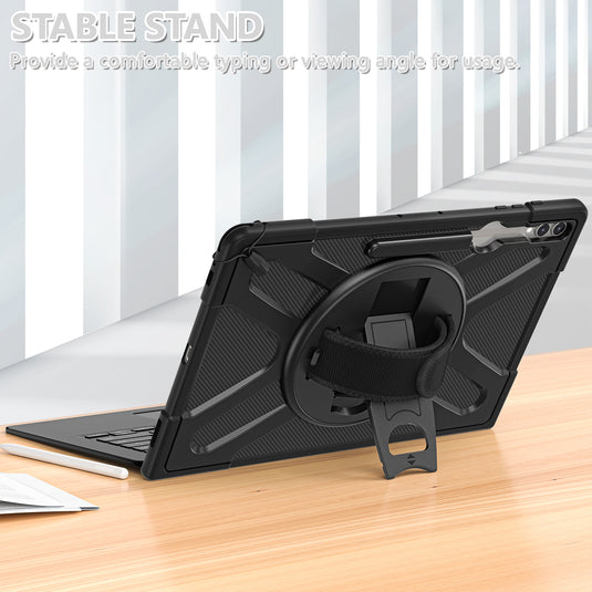 Samsung Galaxy Tab S8 Ultra & S9 Ultra 14.6" - 360 Degree Rotate Shockproof Heavy Duty Tough Stand Case Cover With  Pen Holder - Polar Tech Australia
