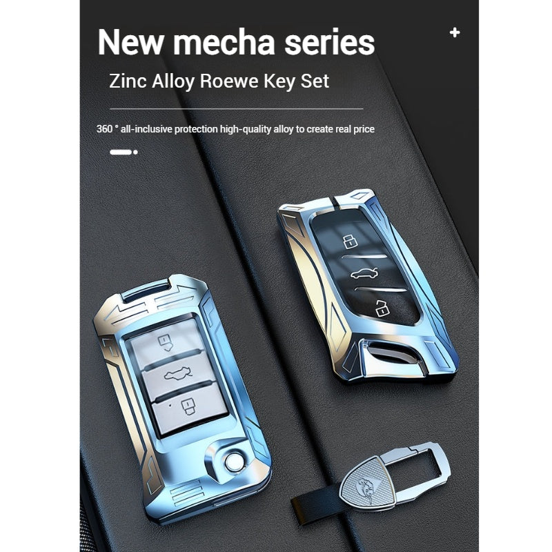 Chargez l&#39;image dans la visionneuse de la galerie, Roewe Mecha Series Zinc Alloy Car Key Fob Case Cover For  RX3, RX5, RX5 Plus, RX5 Max, ERX5, D7, iMAX8, i6, Ei6
