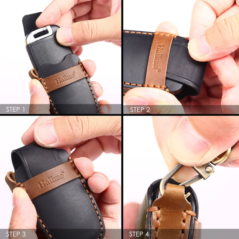 Chargez l&#39;image dans la visionneuse de la galerie, Ford Handcrafted Genuine Leather Car Key Fob Protective Case Cover For Kuga, Edge, Ranger, Mondeo, Focus
