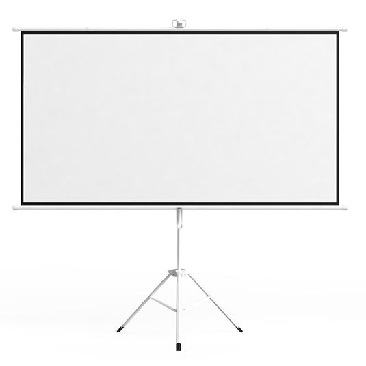 [With Stand] Portable Foldable Projector Hanging Wall Screen 16:9 Support 4K FHD 3D For Indoor Office Presentation Home Theater