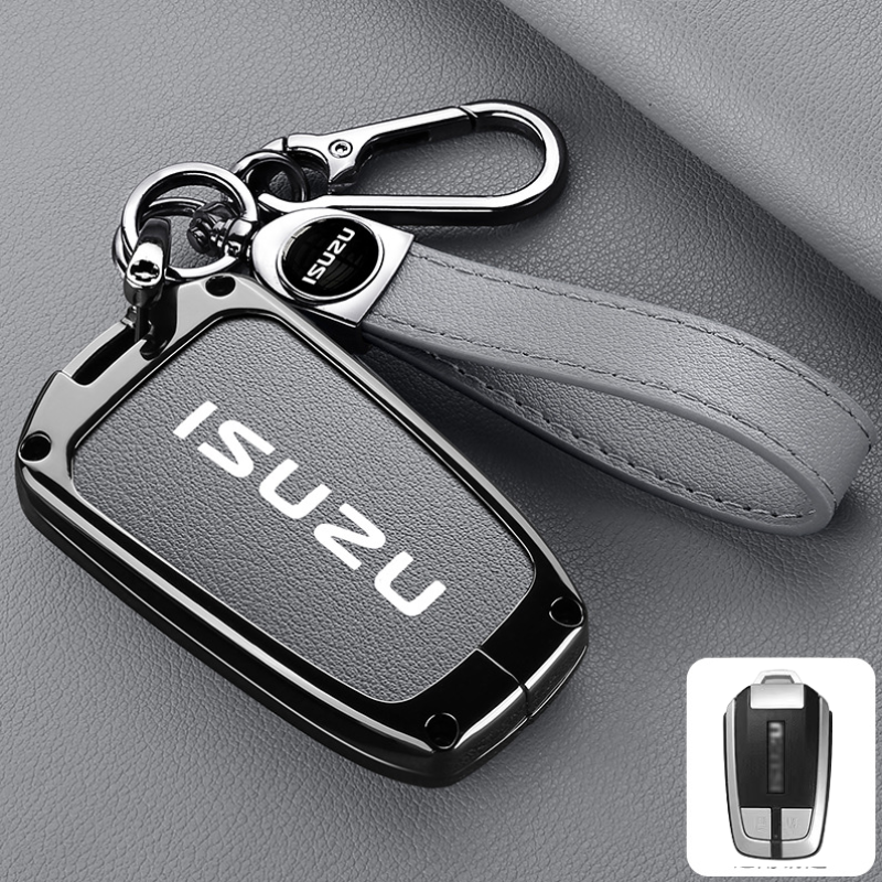 Cargue la imagen en el visor de la galería, Isuzu Aluminum Alloy Shockproof Car Key Case Cover for D-Max, MU-X, Lingtuo, Ruimai
