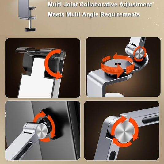 Adjustable Phone & Tablet Stand – Swivel Arm, Fits 4