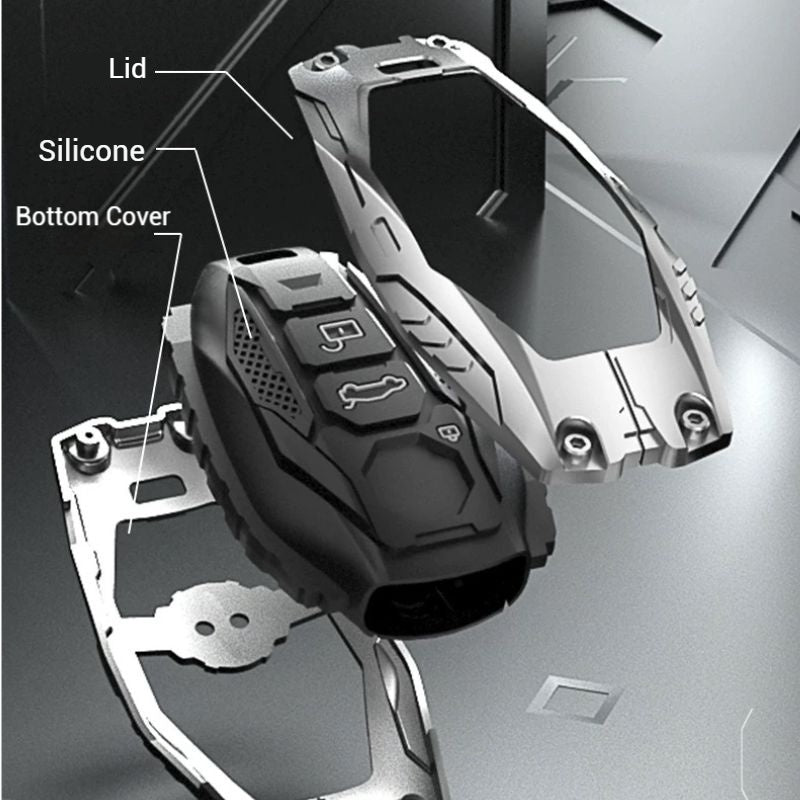 Chargez l&#39;image dans la visionneuse de la galerie, MG Mecha Style Smart Remote Control Car Key Fob Case Cover For MG5, MG6, ZST, ZS, HS
