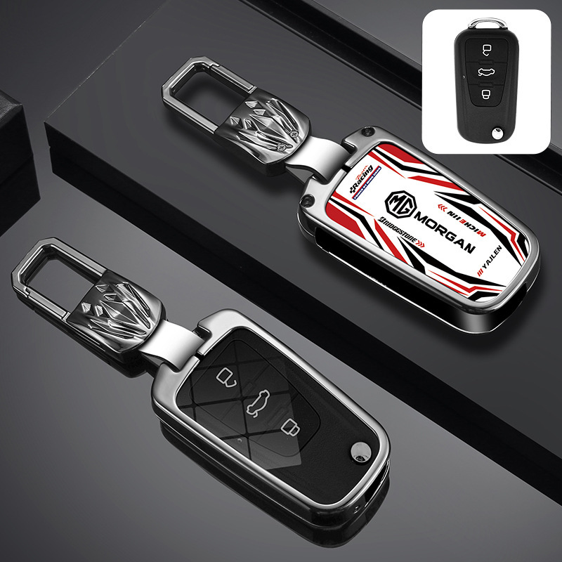 Chargez l&#39;image dans la visionneuse de la galerie, MG Stylish Racing-inspired Design Car Key Fob Case Cover For MG5, MG7, MG GT, MG GS, MG ZS, MG 360
