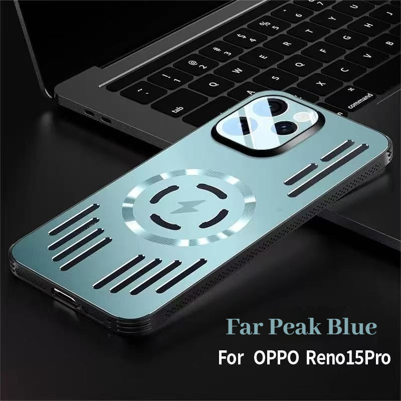 Load image into Gallery viewer, [Magsafe Compatible] OPPO Reno15 Pro Metal Matte Magnetic Hollow Cooling Case - Polar Tech Australia
