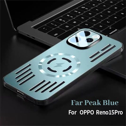 [Magsafe Compatible] OPPO Reno15 Pro Metal Matte Magnetic Hollow Cooling Case - Polar Tech Australia