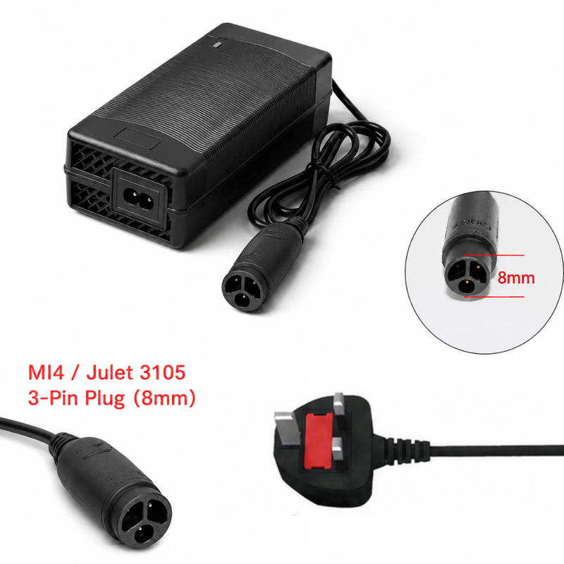 Chargez l'image dans la visionneuse de la galerie, [48V-54.6V/3A][Mi4-Julet 3105] Universal Charger For 48V Li-Ion Lithium Battery Pack Electric Scooter EBike AC Power Adapter Charger

