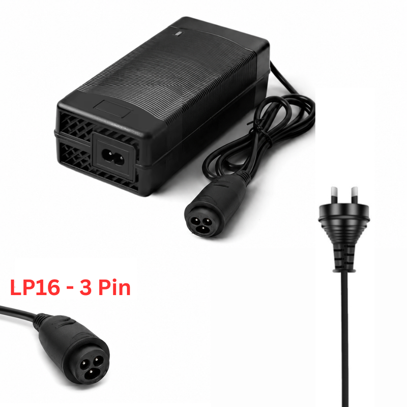 Chargez l'image dans la visionneuse de la galerie, [48V-54.6V/3A][LP16-3P] Universal Charger For 48V Li-Ion Lithium Battery Pack Electric Scooter EBike AC Power Adapter Charger

