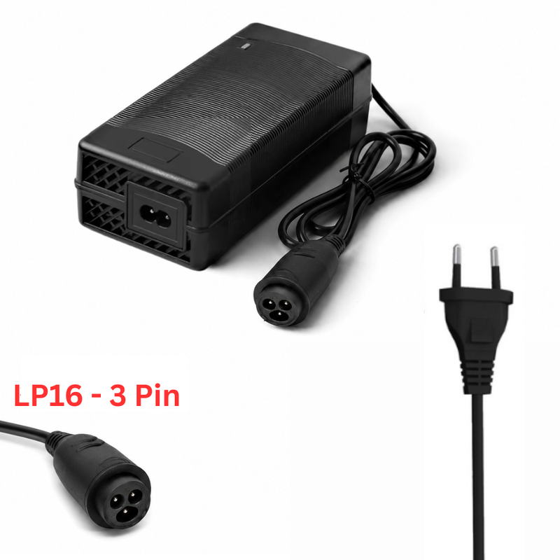 Chargez l'image dans la visionneuse de la galerie, [48V-54.6V/3A][LP16-3P] Universal Charger For 48V Li-Ion Lithium Battery Pack Electric Scooter EBike AC Power Adapter Charger

