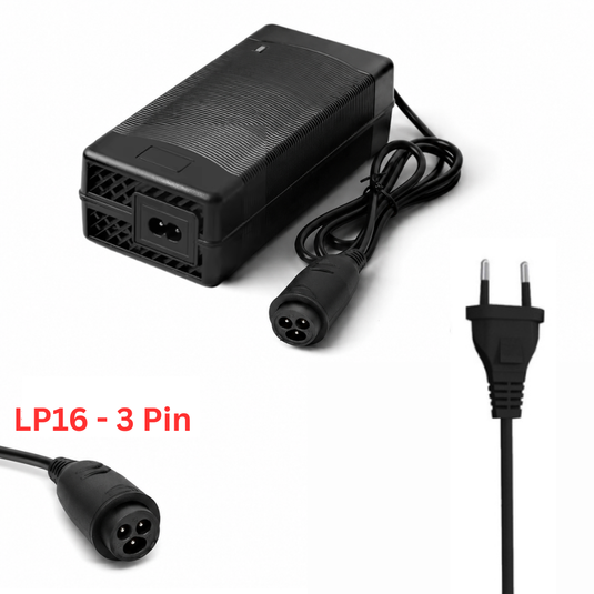 [48V-54.6V/3A][LP16-3P] Universal Charger For 48V Li-Ion Lithium Battery Pack Electric Scooter EBike AC Power Adapter Charger