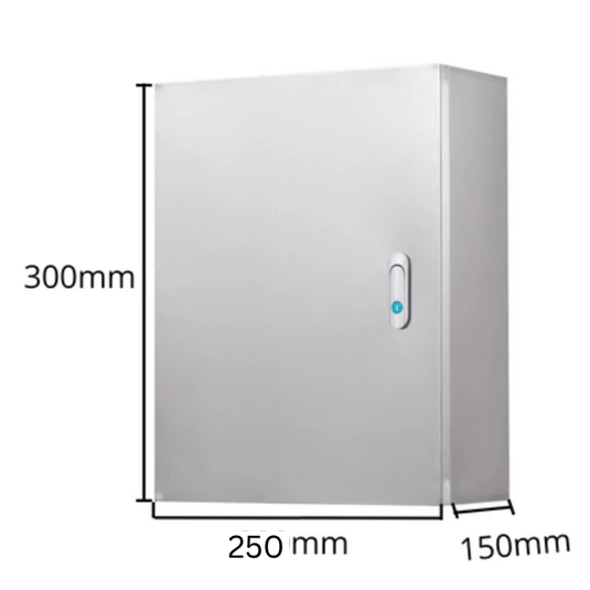 304 Stainless Steel Weatherproof Anti-Rust/ Anti-Corrosion outdoor Electrical Enclosure CCTV/Alarm Security Equipment Lockable Safe Metal Box Wall Mount