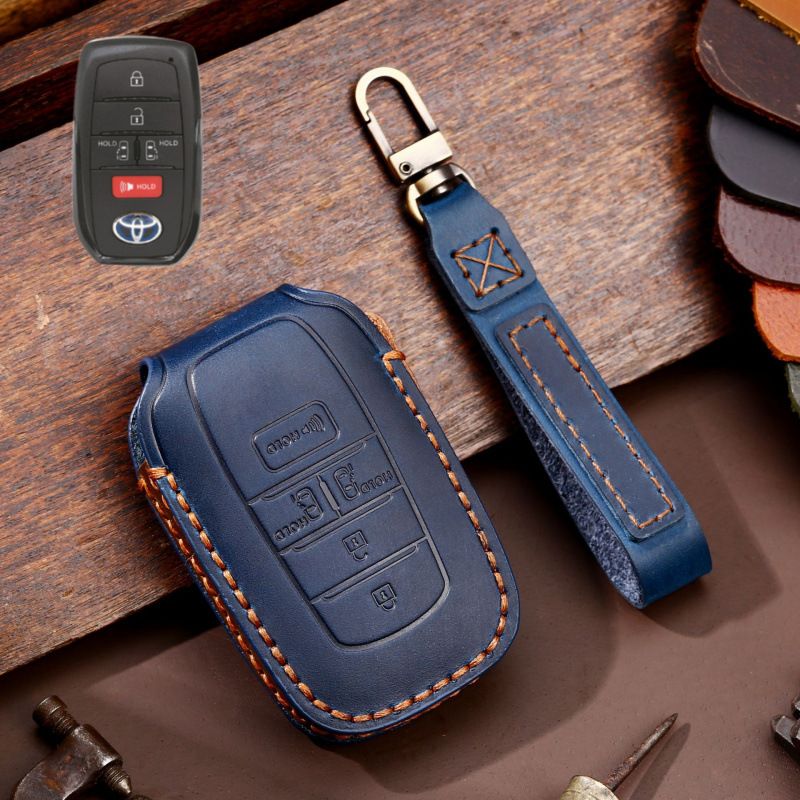 Cargue la imagen en el visor de la galería, Toyota Handcrafted Genuine Leather Car Key Fob Protective Case Cover For Highlander, RAV4, Camry, Sienna, Tacoma, 4Runner, Tundra, Sequoia, Land Cruiser - i-Station Mobile Phone &amp; Electronic Device Repair and Accessories
