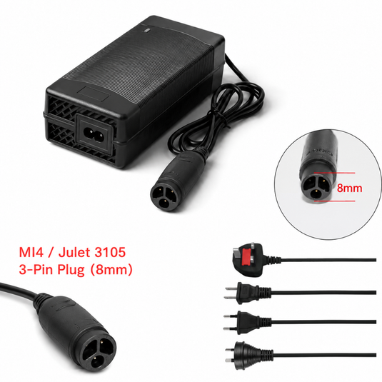 [48V-54.6V/3A][Mi4-Julet 3105] Universal Charger For 48V Li-Ion Lithium Battery Pack Electric Scooter EBike AC Power Adapter Charger