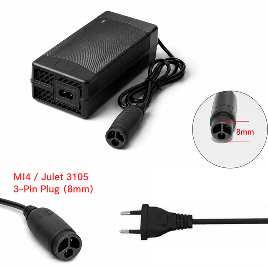 [48V-54.6V/3A][Mi4-Julet 3105] Universal Charger For 48V Li-Ion Lithium Battery Pack Electric Scooter EBike AC Power Adapter Charger