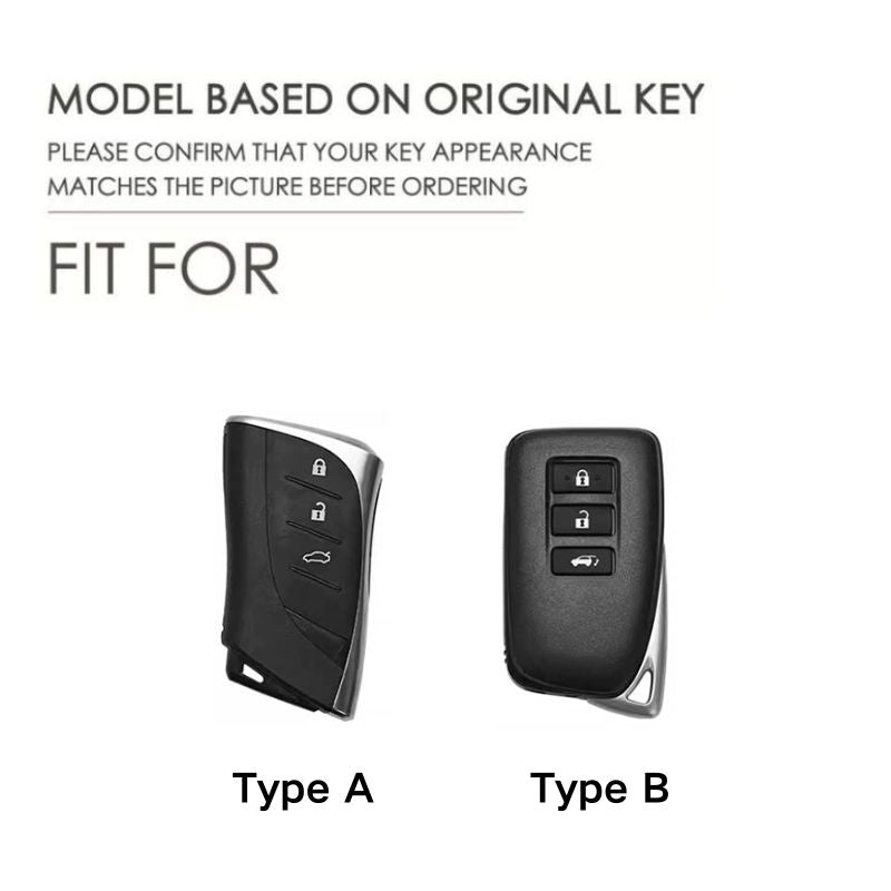 Cargue la imagen en el visor de la galería, Lexus Zinc Alloy + PU Leather Car Key Fob Case Cover For ES200, ES300, RX350, NX350H, LS500H
