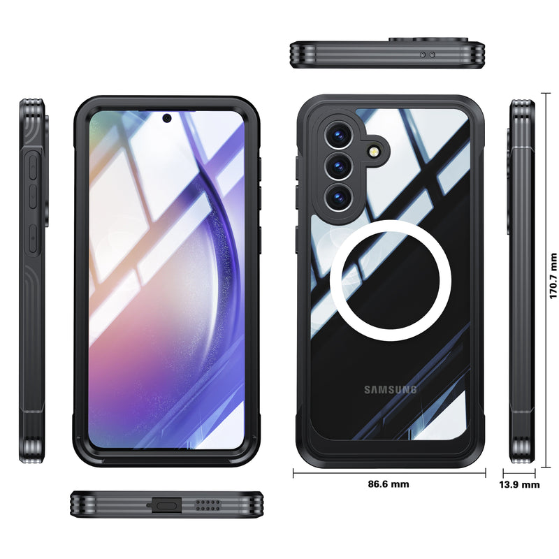 Load image into Gallery viewer, [Magsafe Compatible] Samsung Galaxy A57 (A576) - 9H Glass Three-proof Full Cover Heavy Duty Series Case - Polar Tech Australia
