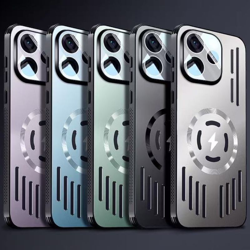 Load image into Gallery viewer, [Magsafe Compatible] OPPO Reno15 Pro Metal Matte Magnetic Hollow Cooling Case - Polar Tech Australia
