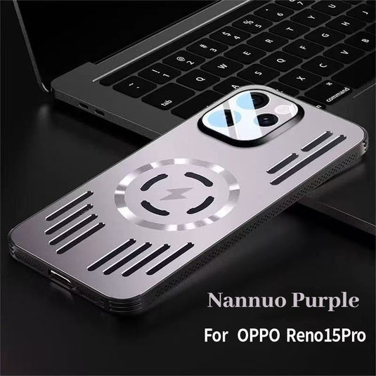 [Magsafe Compatible] OPPO Reno15 Pro Metal Matte Magnetic Hollow Cooling Case - Polar Tech Australia